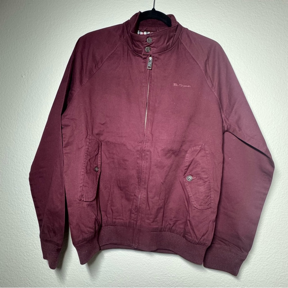 Ben Sherman Zipper Jacket —Port Royale (Burgundy) — Small—NWT